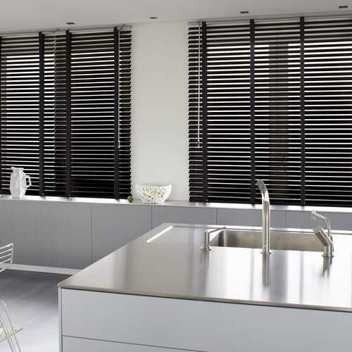 wooden window blinds